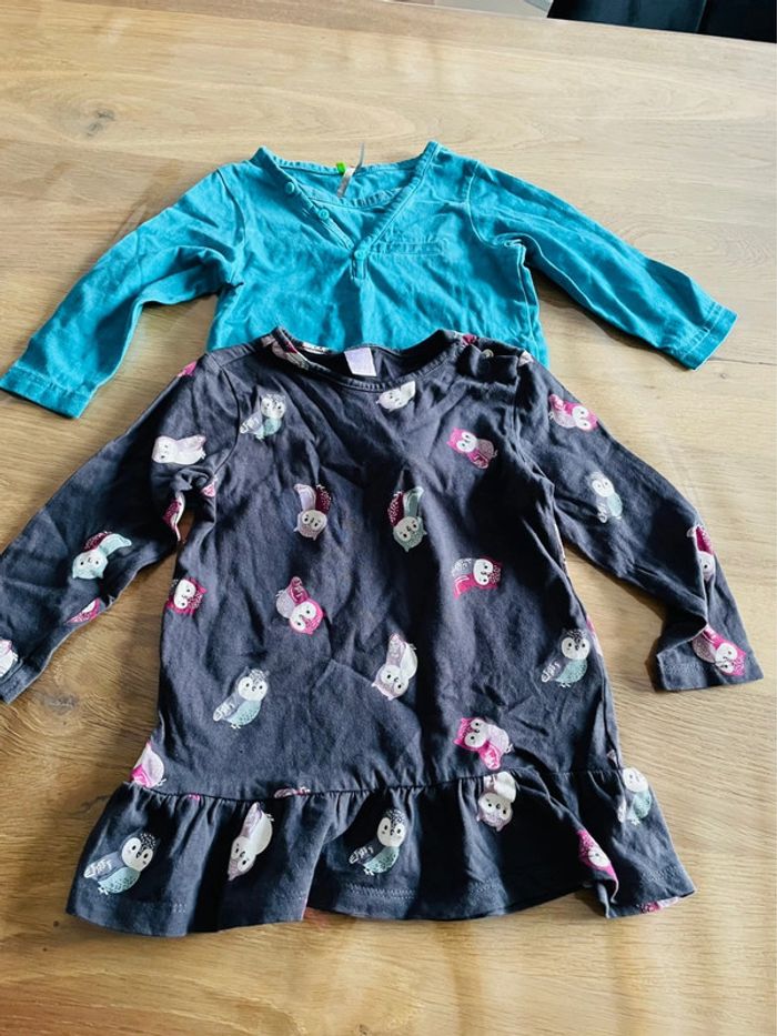 2 tee shirts fille 12 mois - photo numéro 3