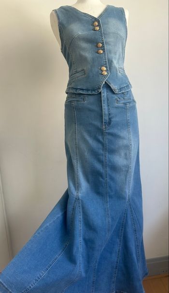 Ensemble jean gilet et jupe 