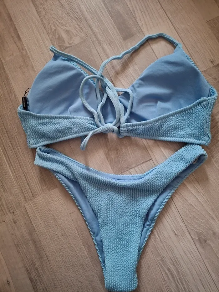 Maillot de bains 2pces bleu sans armatures - photo numéro 4