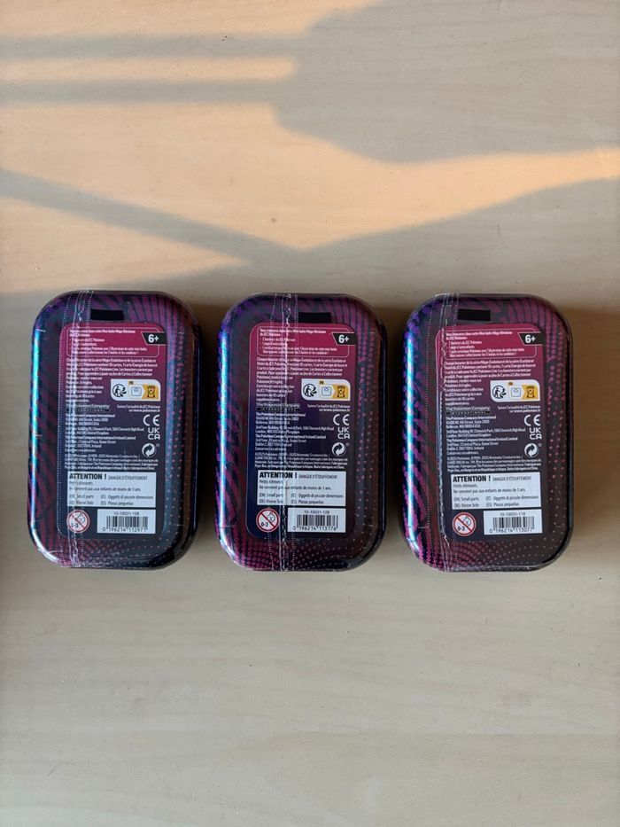 Lot de 3 Mini Tin Pokémon Méga Évolution ME01 Scellé - photo numéro 2