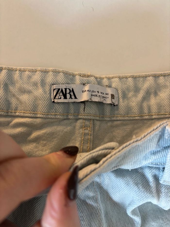 Jean mom bleu clair Zara - photo numéro 3