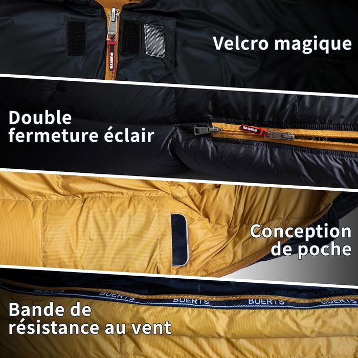 [NEUF] Sac de Couchage en Duvet 680 FP BUERTS de -1 °C à -13 °C - photo numéro 9