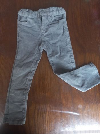 Pantalon skinny en velour gris in extenso 3ans