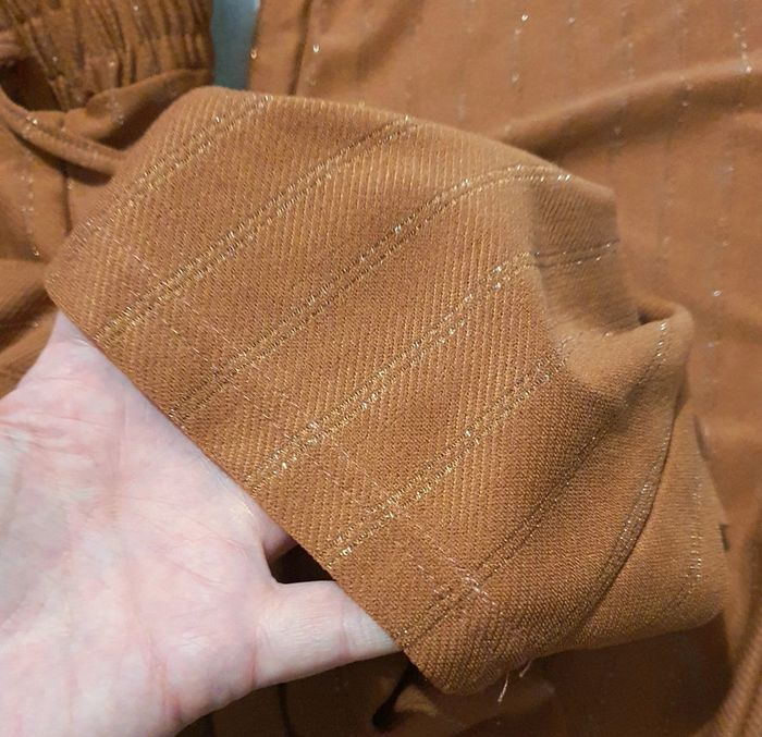 Pontalon marron taille élastique s/m à jambes larges - photo numéro 12