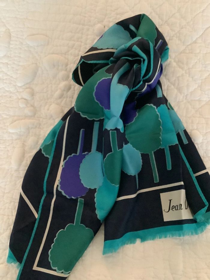 Foulard long en soie imprimée couturier Jean Dessès