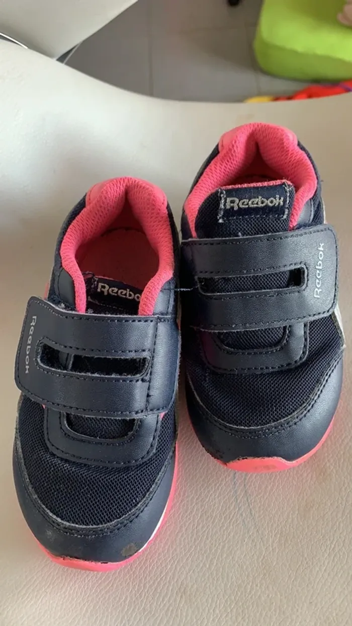 Baskets fille Reebok - Rose et bleu