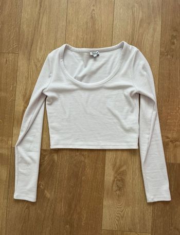 Crop top manches longues blanc