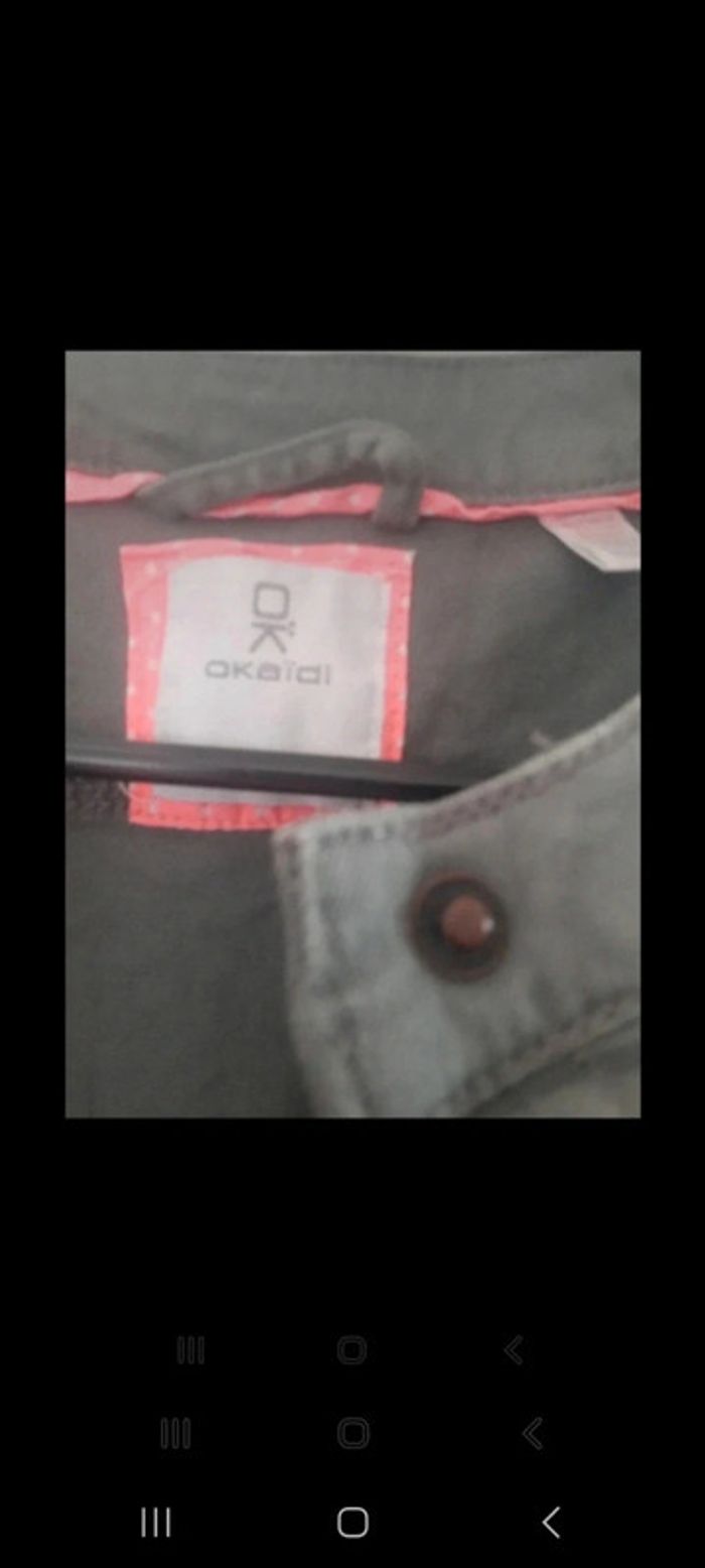 Veste en jean kaki okaidi 12 ans - photo numéro 2