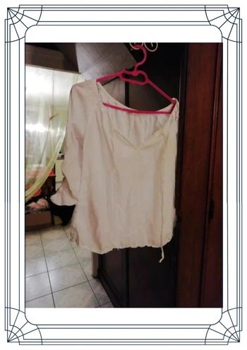 Blouse blanche noeud devant taille S/36