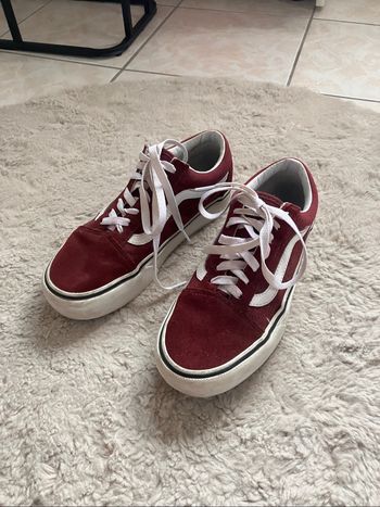 Chaussures Vans Bordeaux compensées