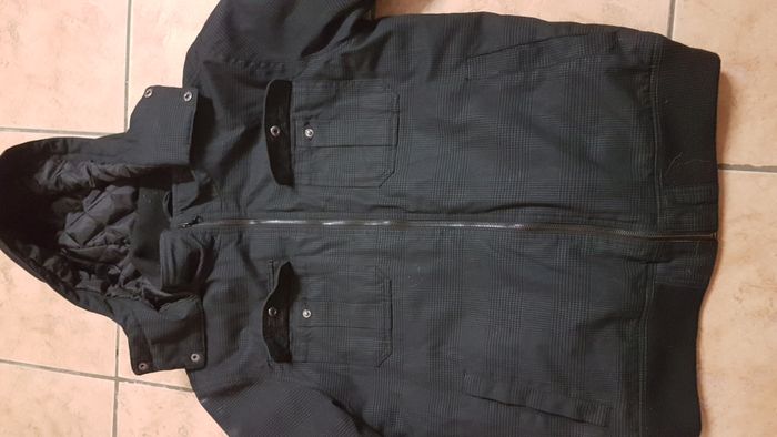 Blouson à capuche hiver homme 44 noir La Halle - photo numéro 2