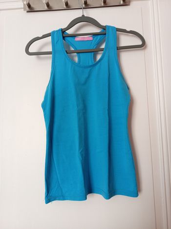 Débardeur bleu fille 