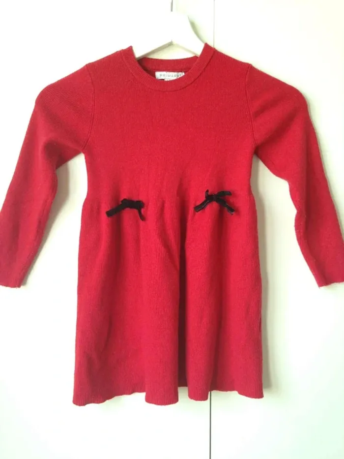 Robe col rond manches longues hiver 4-5ans 110cm Primark
