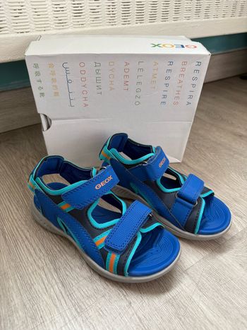 Sandales sport J Vianett bleu à scratch Geox