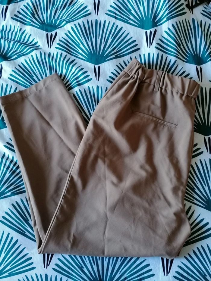 Pantalon droit beige - photo numéro 2