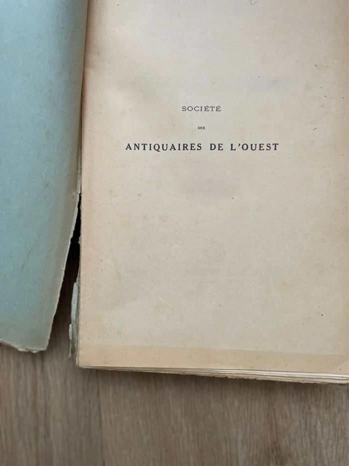 La société  tome quinzième Antiquaires de l’ouest 1938 - photo numéro 3