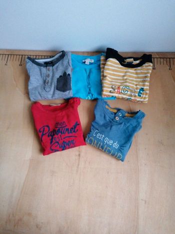 Lot de 5 maillots garcon