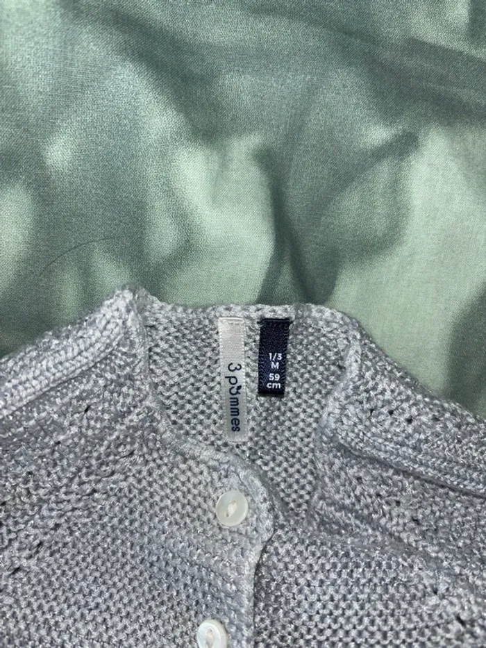 Gilet gris pailleté - photo numéro 3
