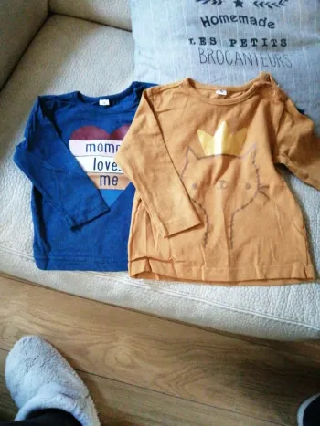 Lot de 2 t-shirts manches longues