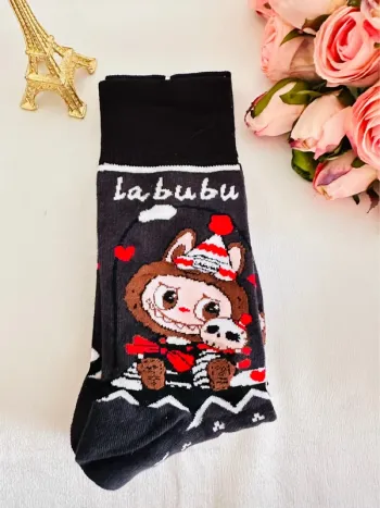🧦 Chaussettes Labubu Noël – Design coréen Olive Cake 🎄🎁