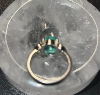 Bague Acier Inoxydable & Malachite Naturelle - Taille 57