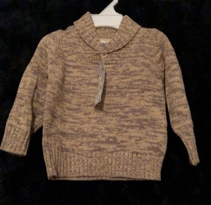 Pull col châle T 6 mois