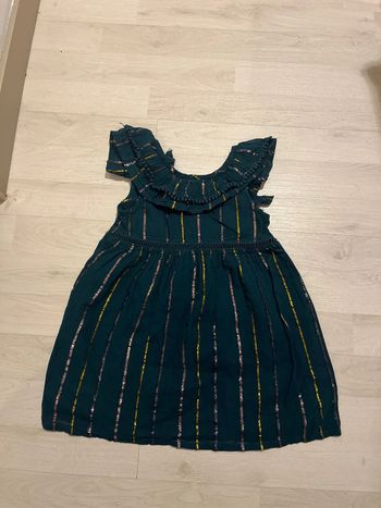 Robe été fille dorée volant