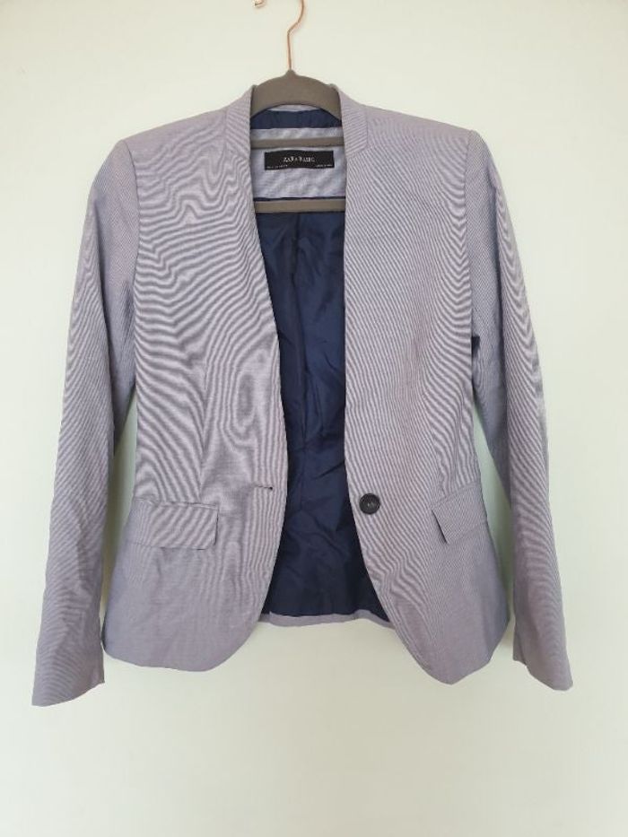 Veste blazer cintrée grise Zara 34