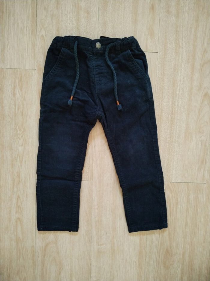 Lot 3 pantalons effet velours doublés 2 ans - photo numéro 7