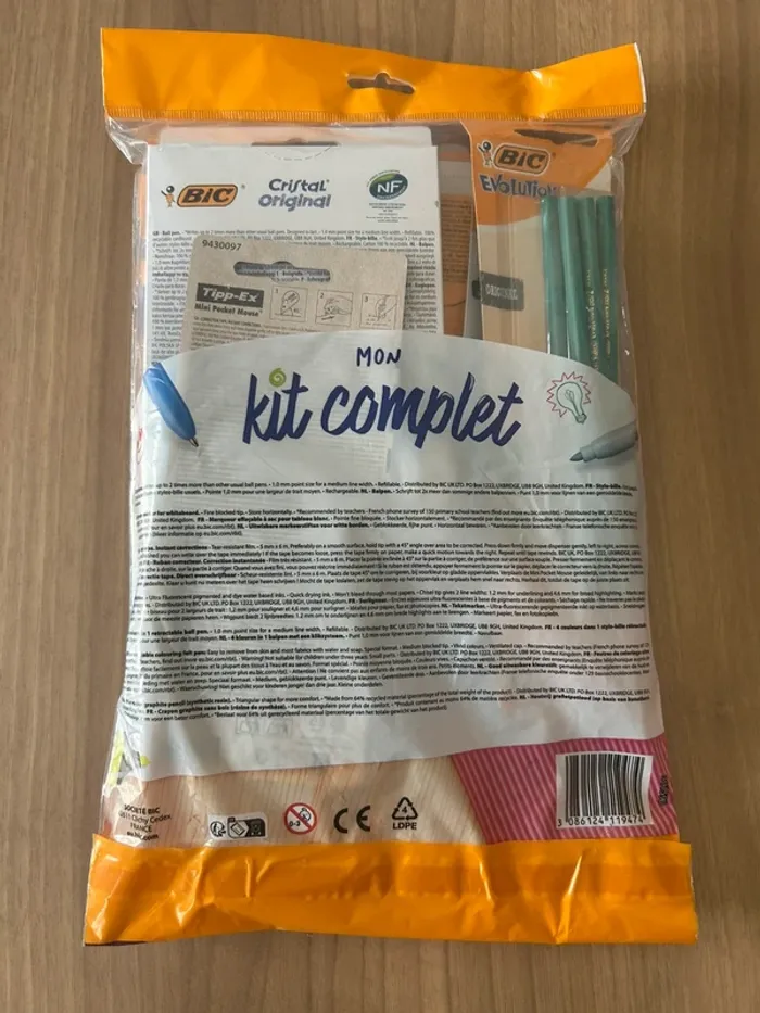 Mon kit complet bic neuf jamais ouvert fournitures scolaires - photo numéro 2