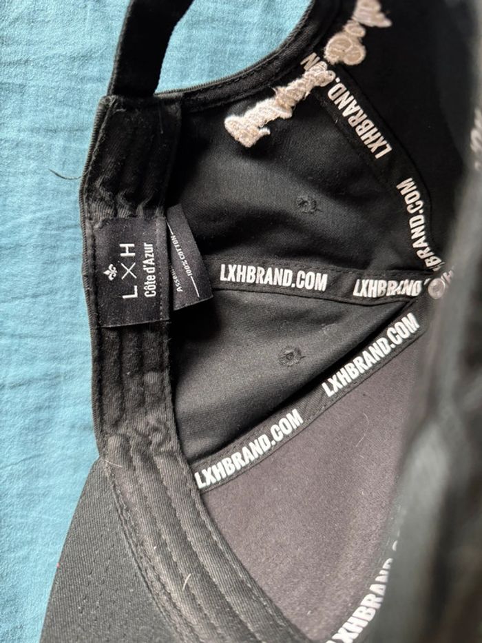 Casquette LXH noire éclaboussures vertes – réglable - photo numéro 5