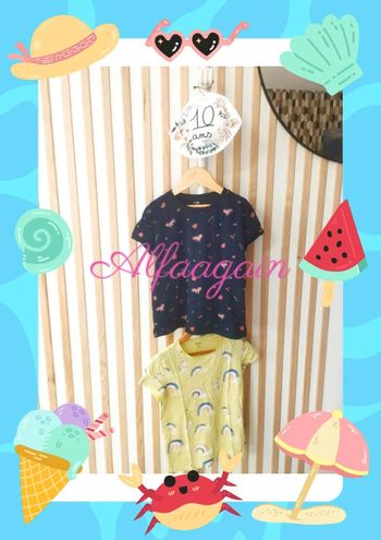 Lot t-shirts Kiabi licornes 10ans