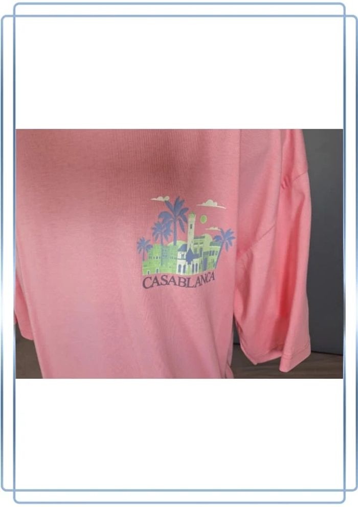 tee shirt imprime plus eighteen  / rose homme 2xl / brodé (526) - photo numéro 3