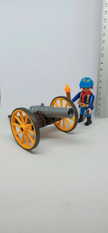 Homme soldat nordiste avec canon playmobil