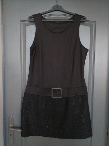 Robe mini noir & noir pailleté 46/3XL - R