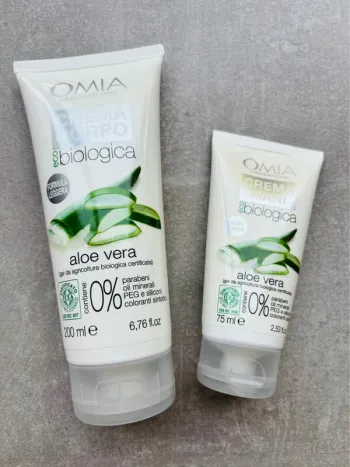 Crème corps et crème main bio Omia à l’aloe vera neuves