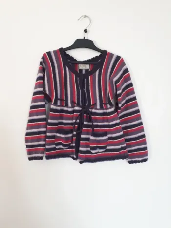 Joli gilet laine et coton 6 ans