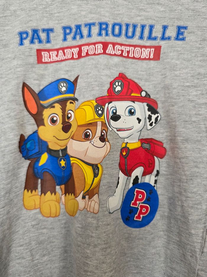TEE-SHIRT MANCHE LONGUE PAW PATROL GRIS TAILLE 5ANS - photo numéro 2