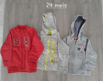 Vestes zippées 24 mois