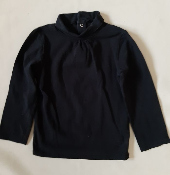 sous-pull noir fille coton biologique - Kiabi - 3 ans - photo numéro 2