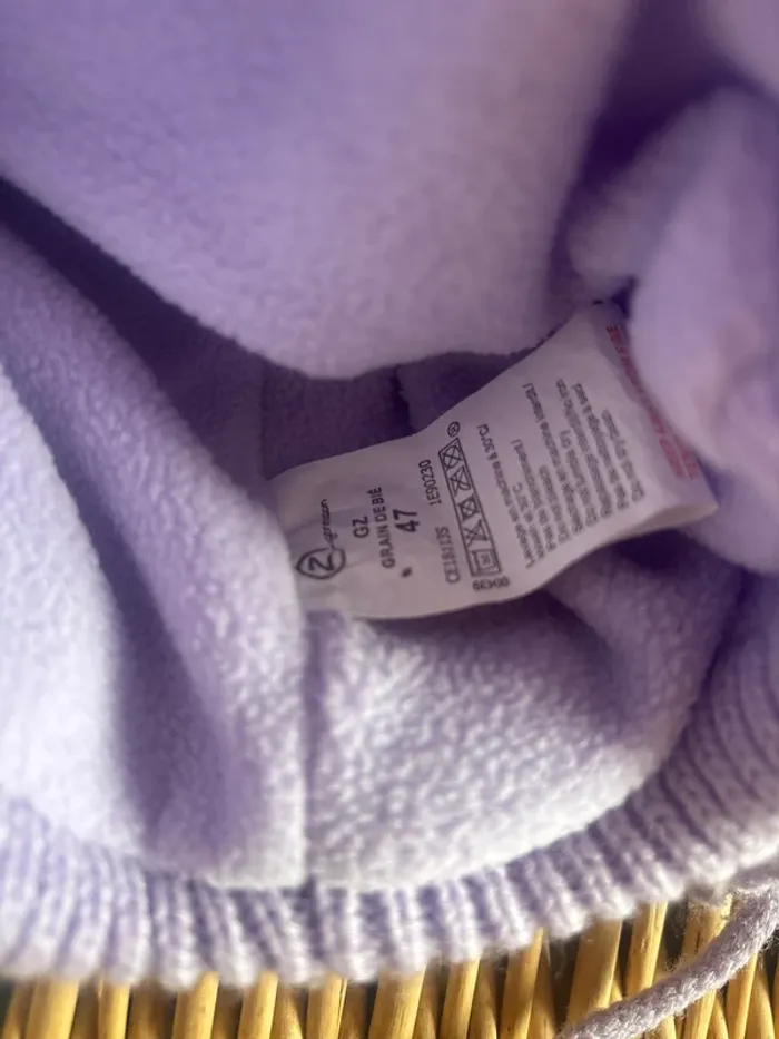 Bonnet et gant taille 47 grain de blé en très bon état - photo numéro 2