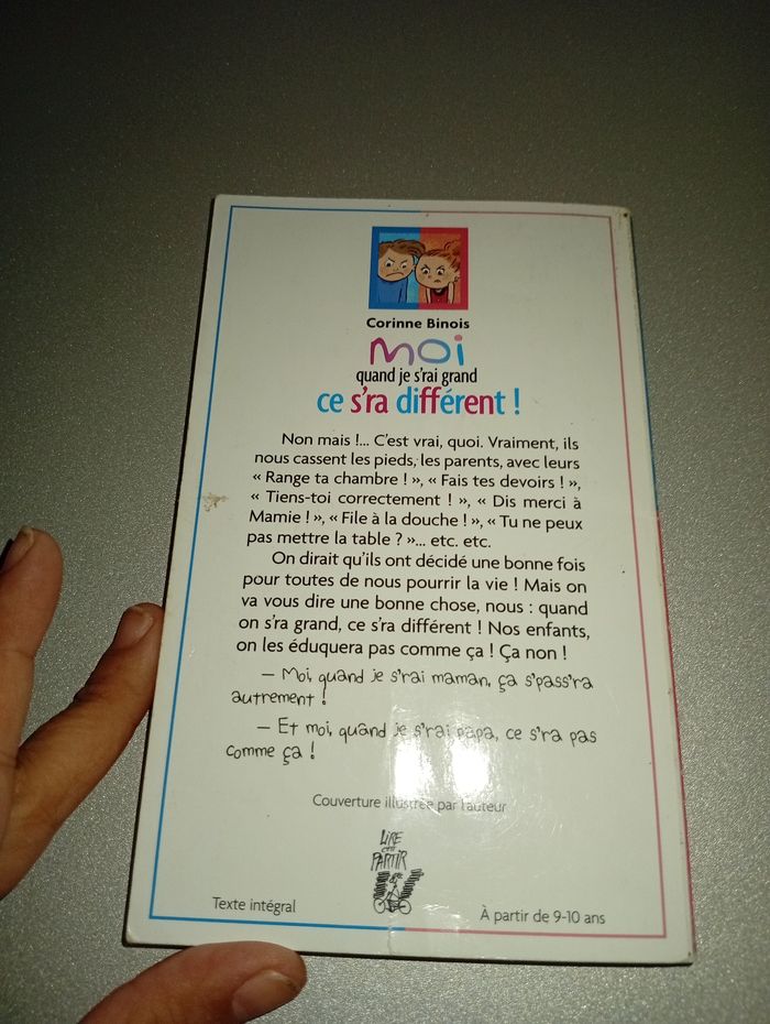 Livre Moi quand je s'rai grand ce s'ra différent !Je vends ce livre pour enfant "Moi quand je s'rai grand ce s'ra différent !".
- Titre : Moi quand je s'rai grand ce s'ra différent !
- Genre : Livre pour enfant &amp - photo numéro 5