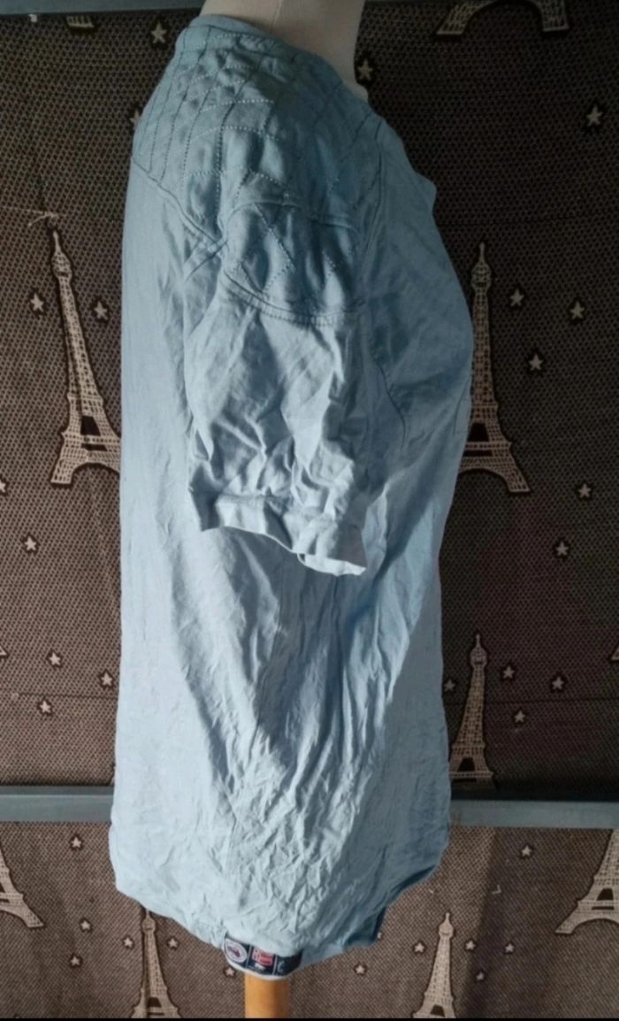 T-shirt bleu ciel Geographical Norway taille Xl - photo numéro 4
