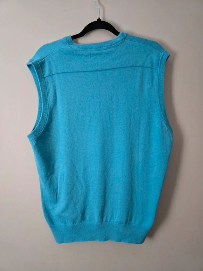 Pull chandail sans manche Izod turquoise taille L – Élégant et confortable - photo numéro 5