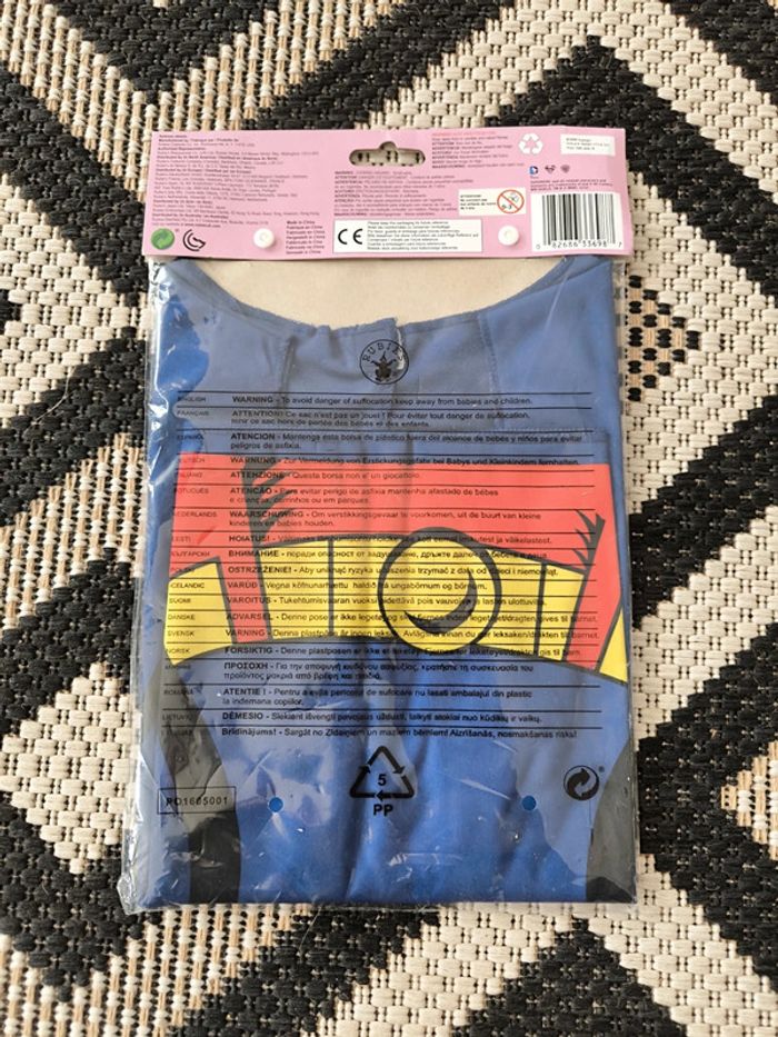 Déguisement t shirt superman supergirl 3-6 ans neuf - photo numéro 2