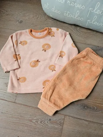 Pyjama velours mixte 1/3mois