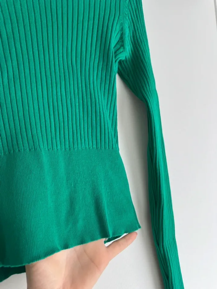Col roulé vert Zara - photo numéro 10