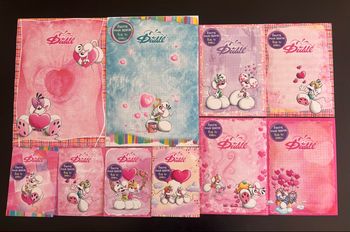 Lot de 10 feuilles Diddl Collection Coeur 