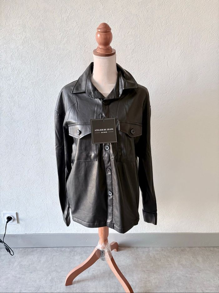 Veste femme similicuir - Taille L - Neuf avec étiquette - Rive Droite