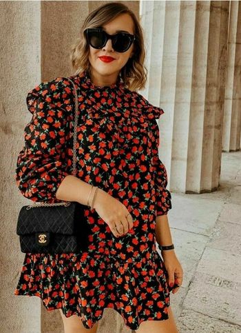 Mini robe à fleurs Zara M